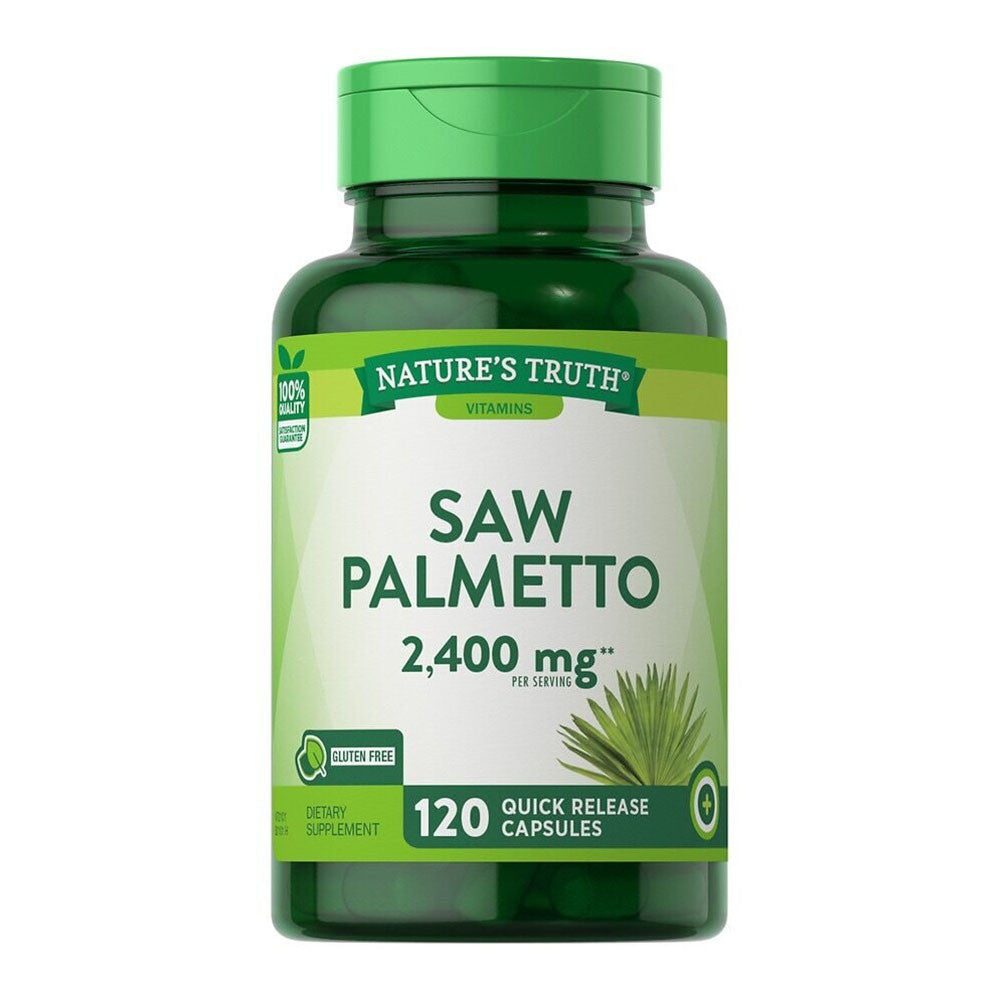 Natures Truth Saw Palmetto 2400 mg Quick Release Capsules, 120 Ea