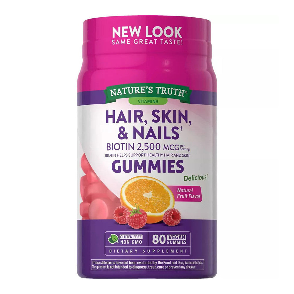 Natures Truth Hair, Skin And Nails With Biotin Vegan Gummies, 80 Ea