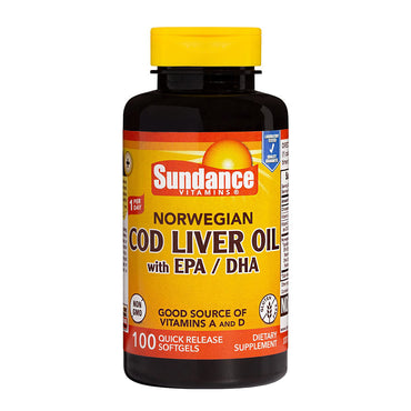 Sundance Vitamins Norwegian Cod Liver Oil Softgels, 100 Ea