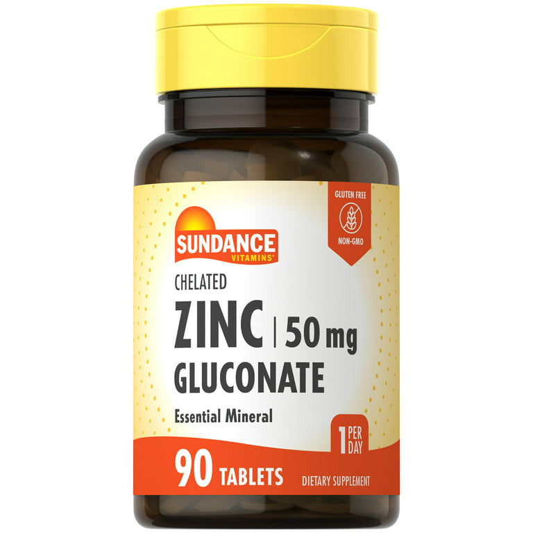 Sundance Vitamins Chelated Zinc 50 Mg Immune Health Tablets, 90 Ea