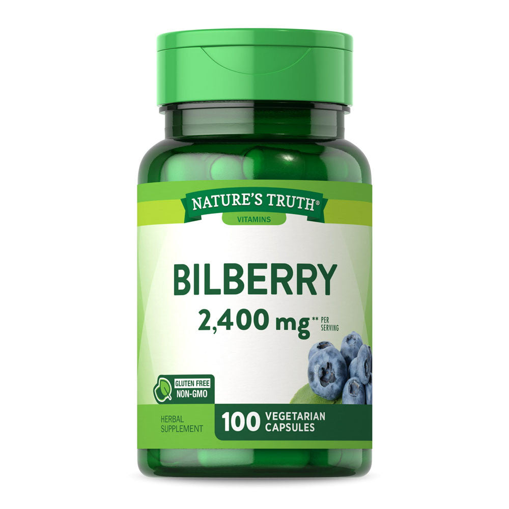 Natures Truth Bilberry 2400 mg Capsules, 100 Ea