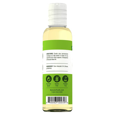 Natures Truth Aromatherapy 100% Pure Skin Care Avocado Oil, Unscented, 4 Oz