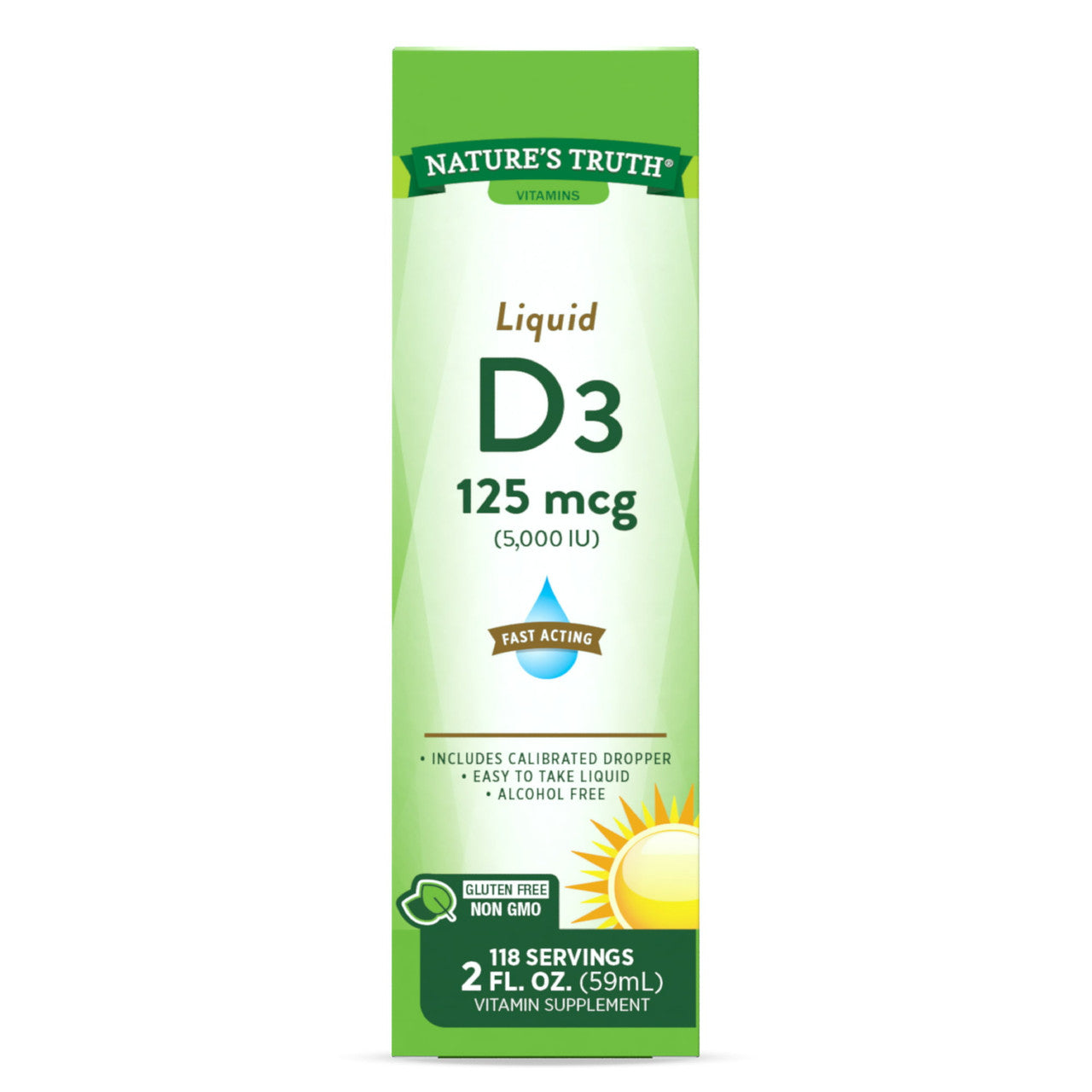 Natures Truth Vitamin D Liquid 5000 IU, 2 oz
