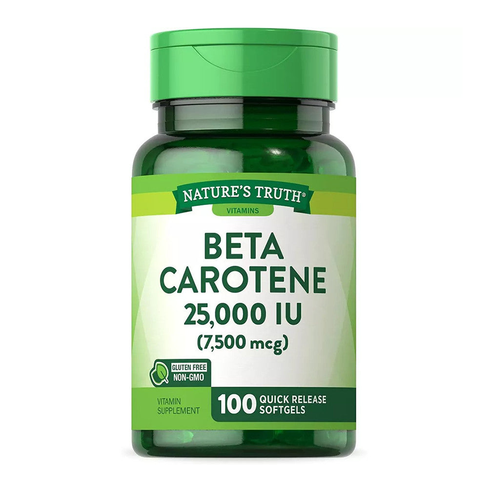 Natures Truth Beta Carotene 7500 Mcg Quick Release Softgels, 100 Ea