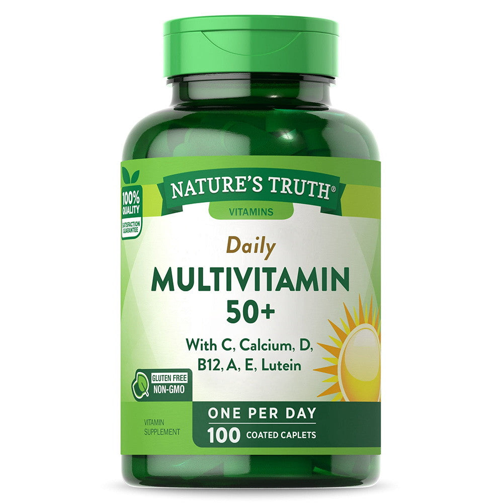 Natures Truth ABC Complete Senior 50 Plus, Multivitamin Coated Caplets, 100 Ea