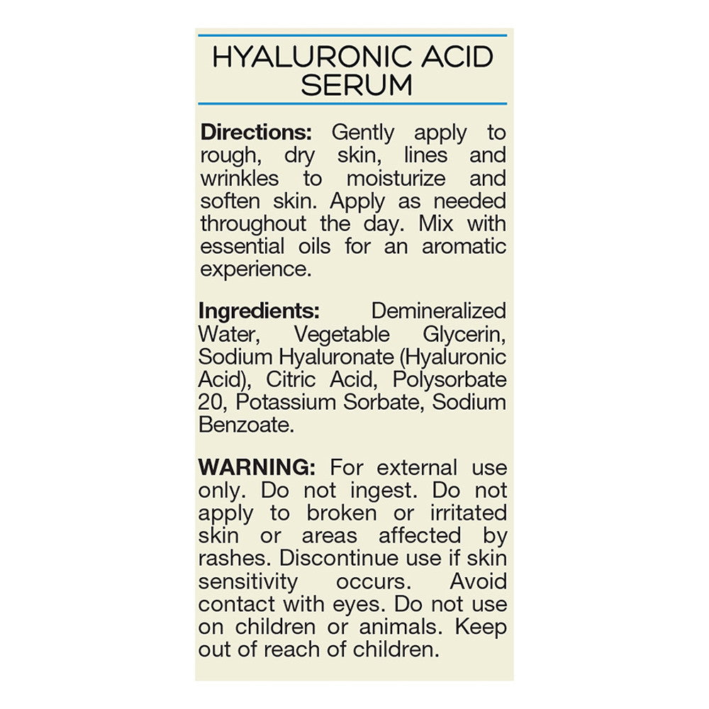 Natures Truth Professional Hyaluronic Acid Serum Softening Unsented, 1 oz