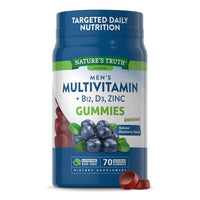 Natures Truth Mens Multivitamin Gummies, Blueberry Flavor, 70 Ea