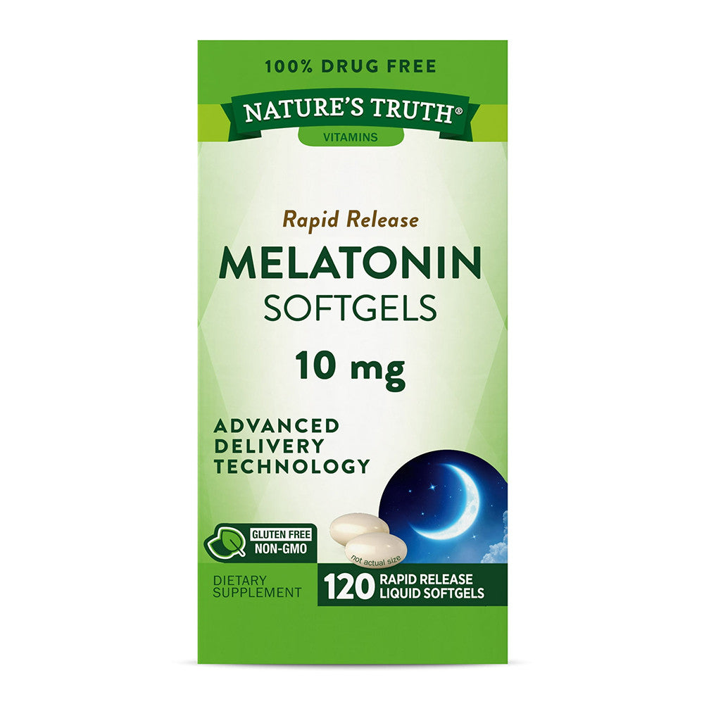 Natures Truth Melatonin 10 Mg Rapid Release Liquid Softgels, 120 Ea