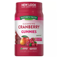 Natures Truth Cleansing Cranberry Vegan Gummies, Natural Cranberry Mango Flavor, 60 Ea