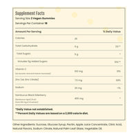 Sundance Vitamins Black Elderberry Vitamin C and Zinc Vegan Gummies, Natural Berry Flavor, 36 Ea