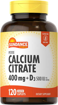 Sundance Vitamins Petite Calcium Citrate 400 Mg Coated Caplets, 120 Ea