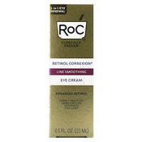 Roc Retinol Correxion Line Smoothing Eye Cream for Dark Circles and Puffy Eyes, 0.5 Oz