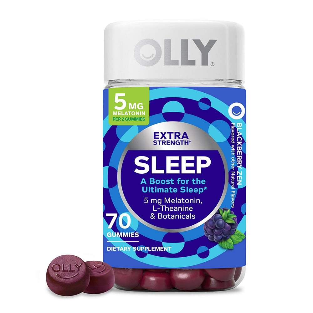 Olly Extra Strength Sleep Gummy 5 Mg Supplement, Blackberry Flavor, 70 Ea