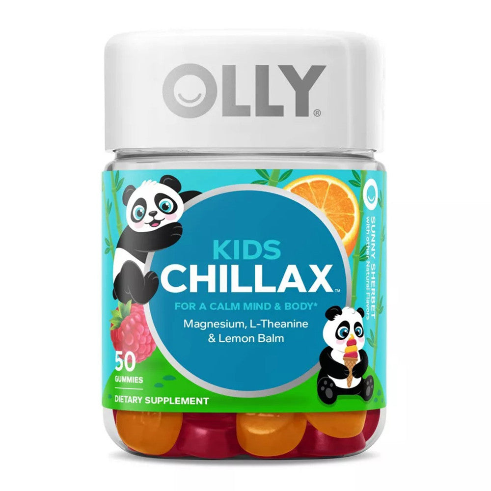 Olly Kids Chillax Gummies With Magnesium L-Theanine And Lemon Balm, Sunny Sherbet, 50 Ea