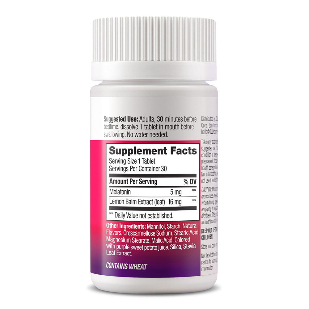 Olly Extra Strength Sleep Fast Dissolves 5 Mg Supplement, Strawberry Flavor, 30 Ea