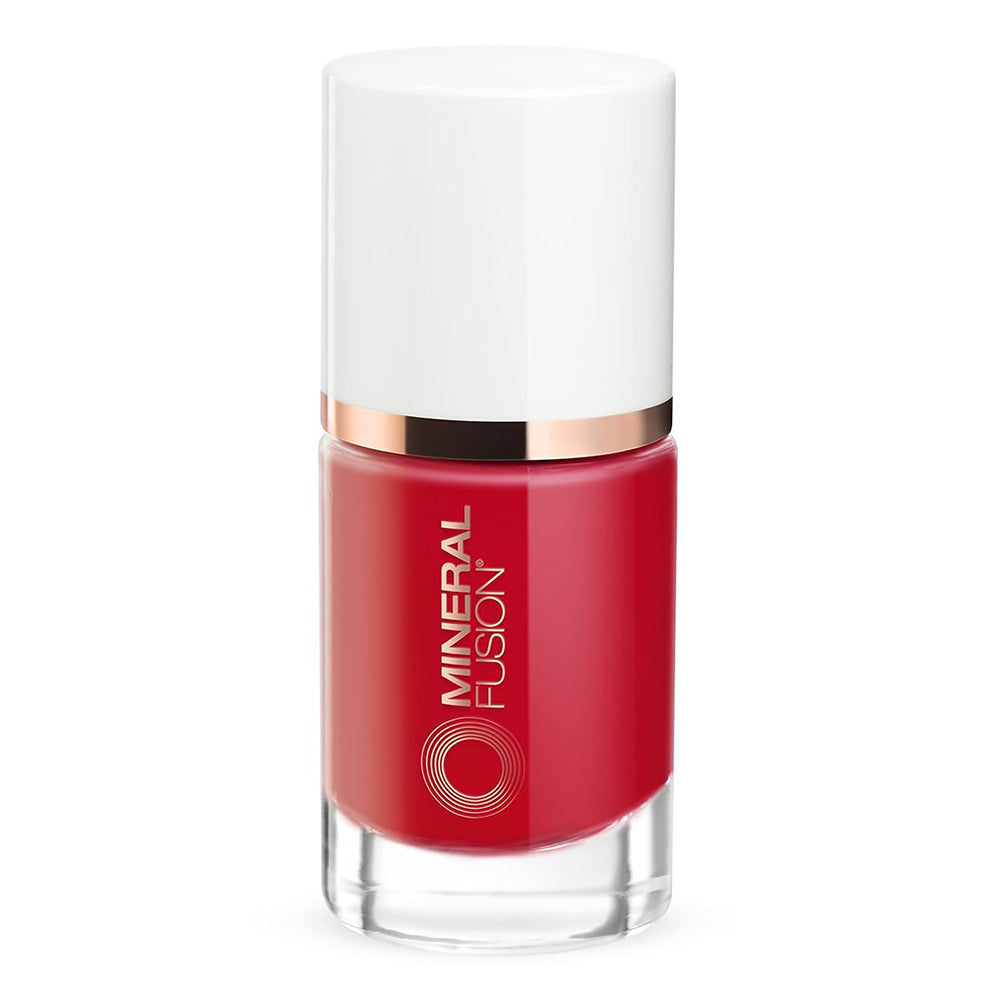Mineral Fusion Bright Red Fast N Fabulous Nail Polish Paraben Free 0.33Oz (10ml)