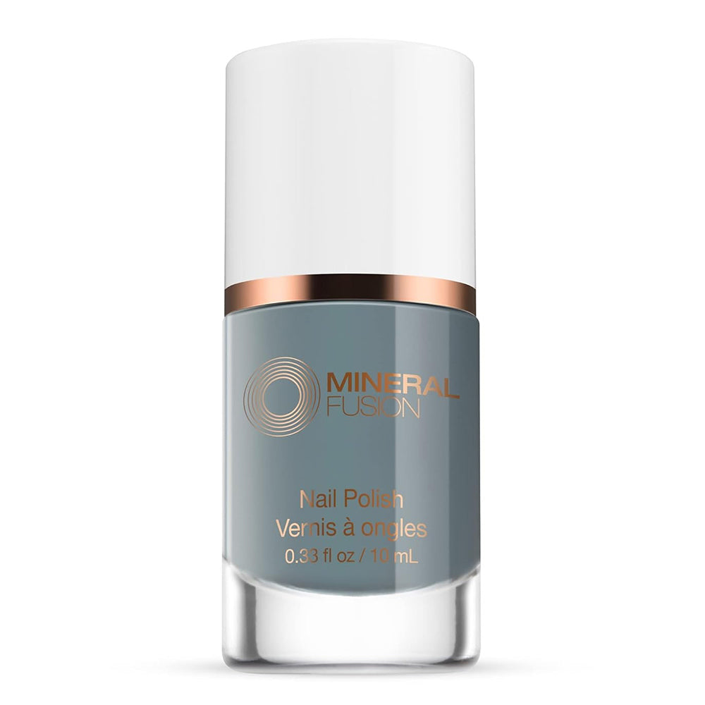 Mineral Fusion Nail Polish Take it Easy Long Lasting Vibrant Color Blue Grey Paraben Free 0.33Oz (10ml)