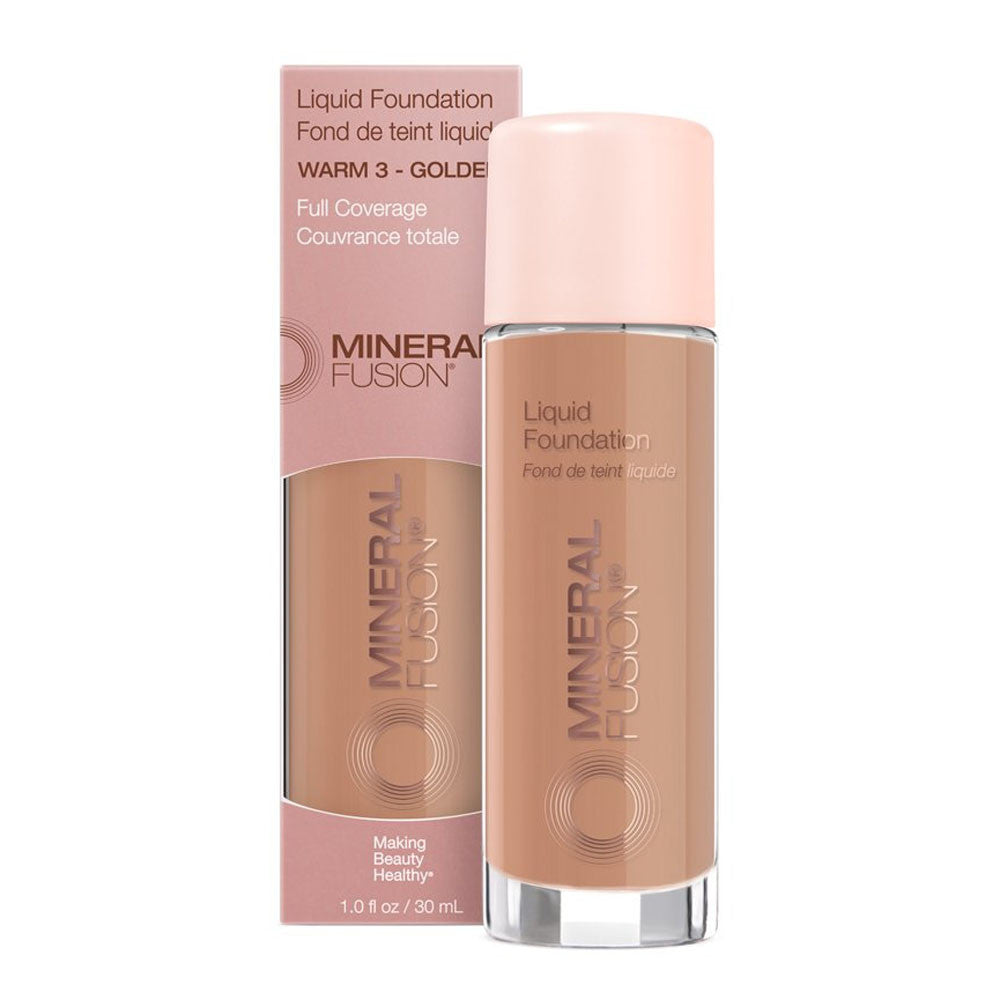 Mineral Fusion Liquid Foundation, Warm 3 Golden, 1 Oz