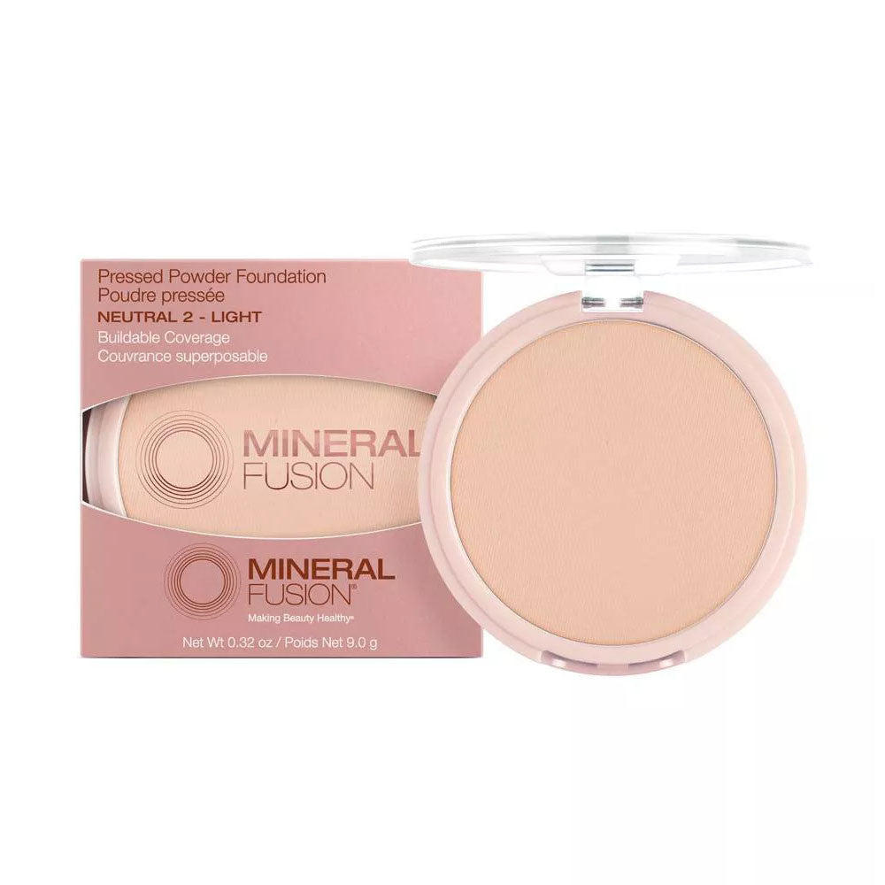 Mineral Fusion Pressed Powder Foundation, Neutral 2 Light, 0.32 Oz