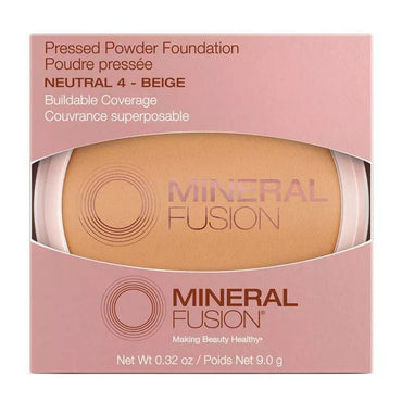 Mineral Fusion Pressed Powder Foundation, Neutral 4 Beige, 0.32 Oz