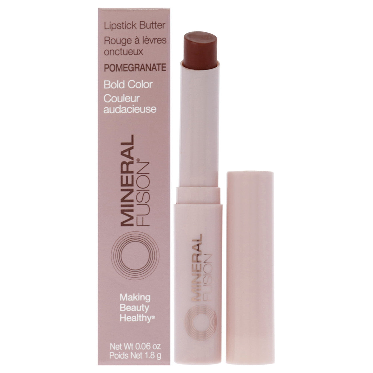Mineral Fusion Lipstick Butter, Pomegranate, 0.06 Oz