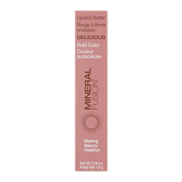 Mineral Fusion Delicious Butter Lipstick, Bold Color, 0.06 Oz