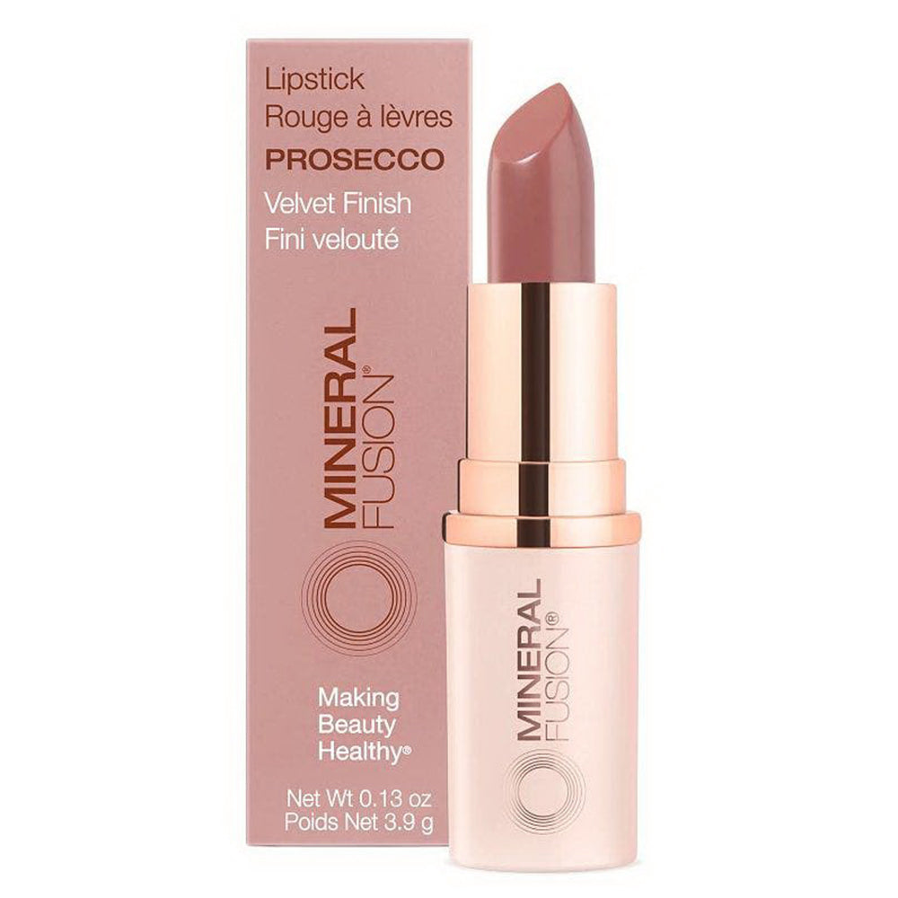 Mineral Fusion Prosecco Long Lasting Lip Stick Vivid and Smudge Free Lip Color Paraben and Gluten Free 0.13Oz (3.9g)
