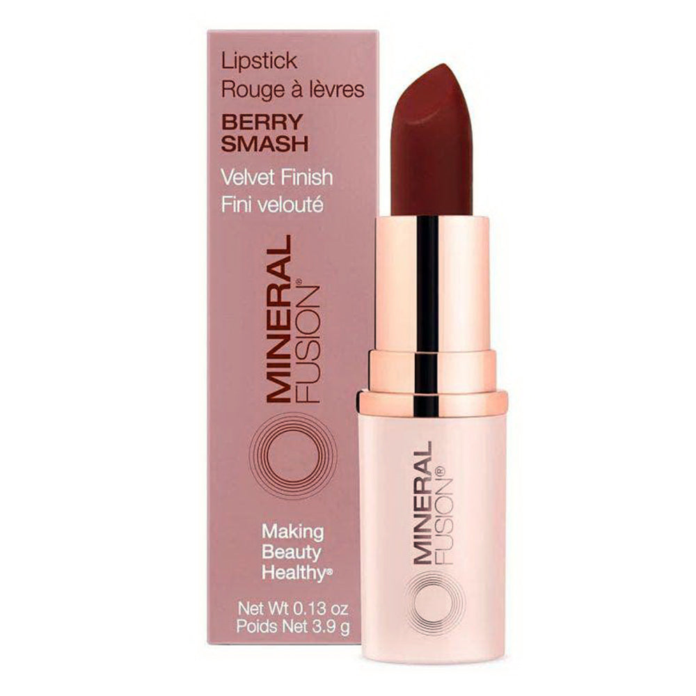 Mineral Fusion Berry Smash Lip Stick Long Lasting Infused with Nourishing Botanicals and Antioxidants 0.13Oz (3.9g)