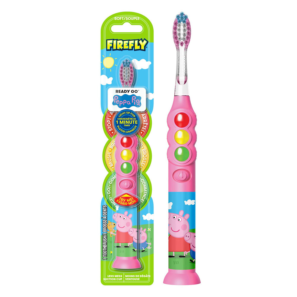 Firefly Peppa Pig Kids Toothbrush with Light Up Timer 1 Minute Soft Bristles 1Ea