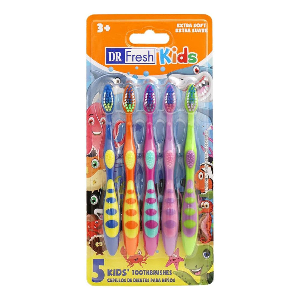 Dr Fresh Kids Toothbrush Extra Soft, 5 Ea