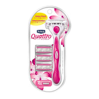 Schick Quattro For Women Value Pack With 1 Razor And 4 Cartridges, 1 Ea