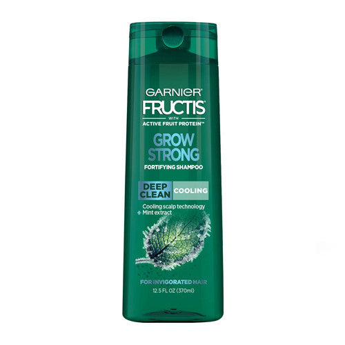 Garnier Fructis Grow Strong Fortifying Hair Shampoo, Cooling Deep Clean, 12.5 Oz