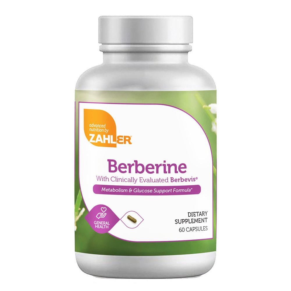 Zahler Berberine with Berbevis Metabolism and Glucose Support Formula Gluten Free 60Ea
