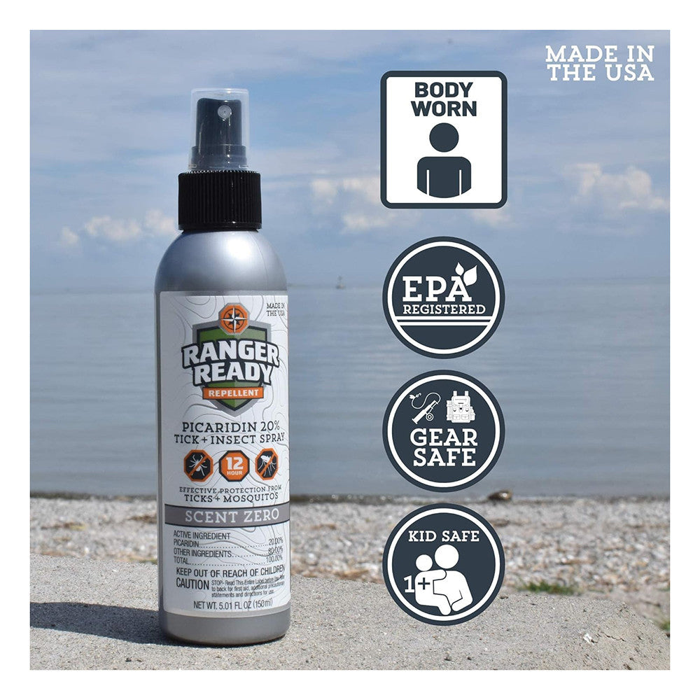 Ranger Ready Picaridin Insect Repellent Spray, Scent Zero, 5.01 Oz