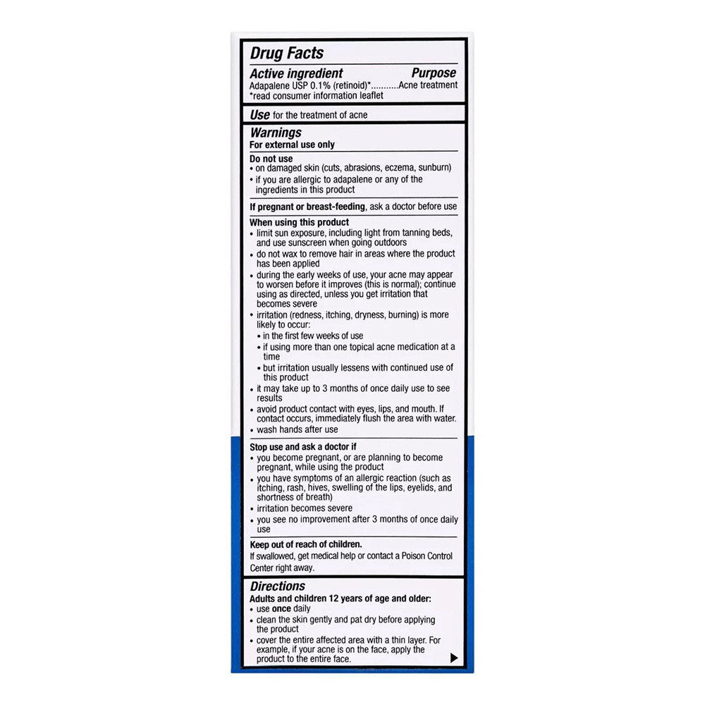 Acnefree Adapalene Gel Once Daily Topical Retinoid Acne Treatment, 0.5 Oz