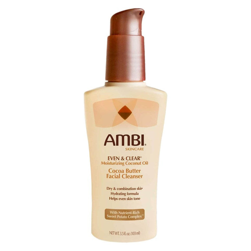 Ambi Even and Clear Facial Cleanser Cocoa Butter for Brightening 3.5Oz (103ml)