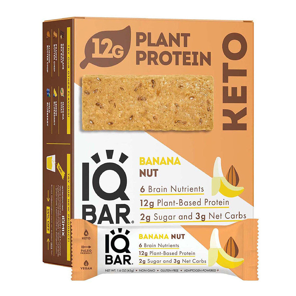 Iqbar Banana Nut Bars, 12 Ea