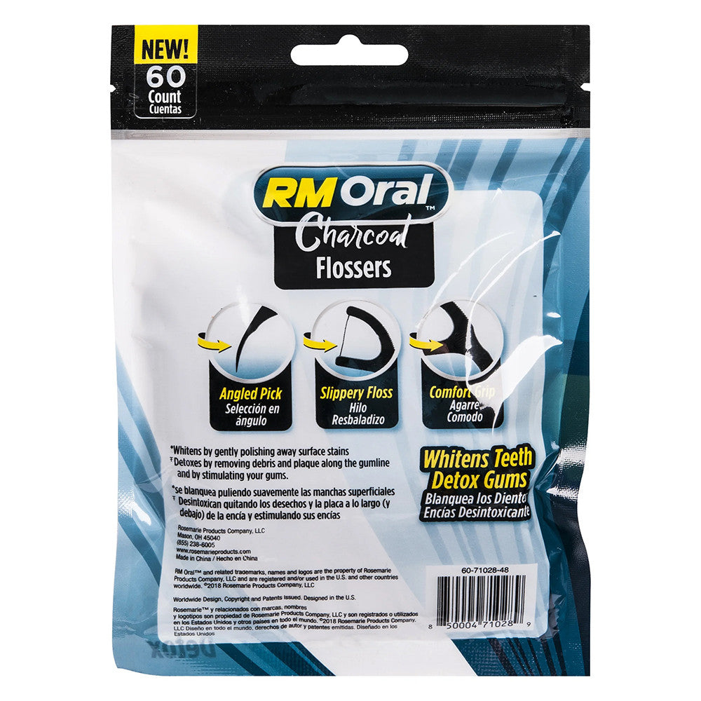 RM Oral Charcoal Flossers, 60 Ea