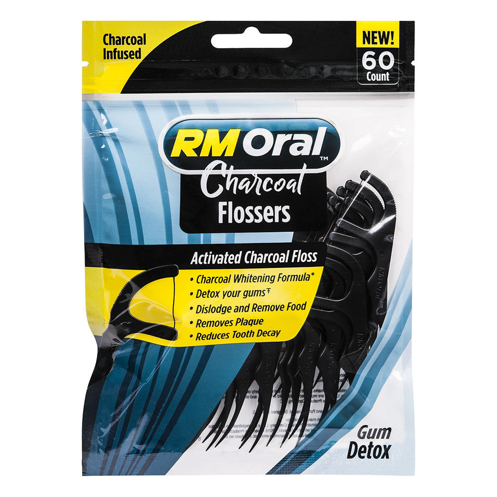 RM Oral Charcoal Flossers, 60 Ea