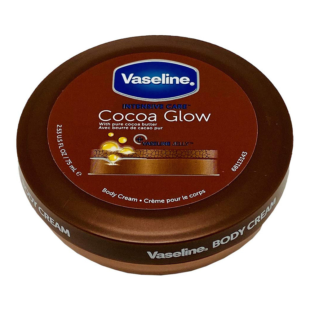 Vaseline Intensive Care Body Cream Cocoa Glow with Pure CoCoa Butter 2.53Oz (75ml)