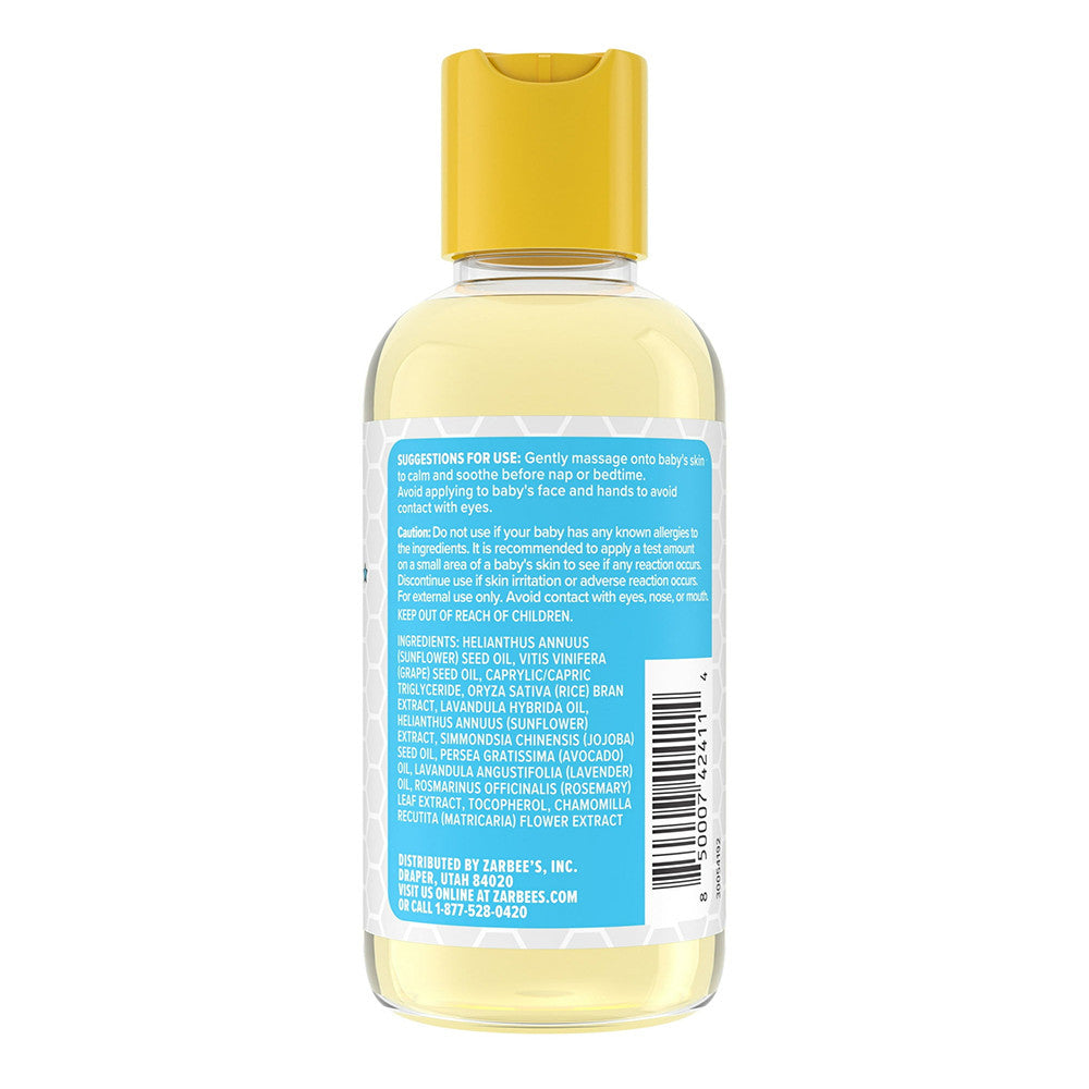 Zarbees Baby Calming Massage Oil for Bedtime Lavender and Chamomile, 4 Oz