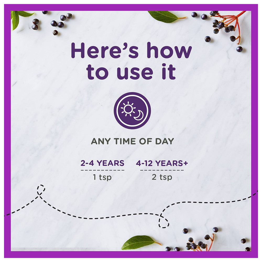 Zarbees Childrens Daily Immune Support Syrup with Real Elderberry, 8 Oz