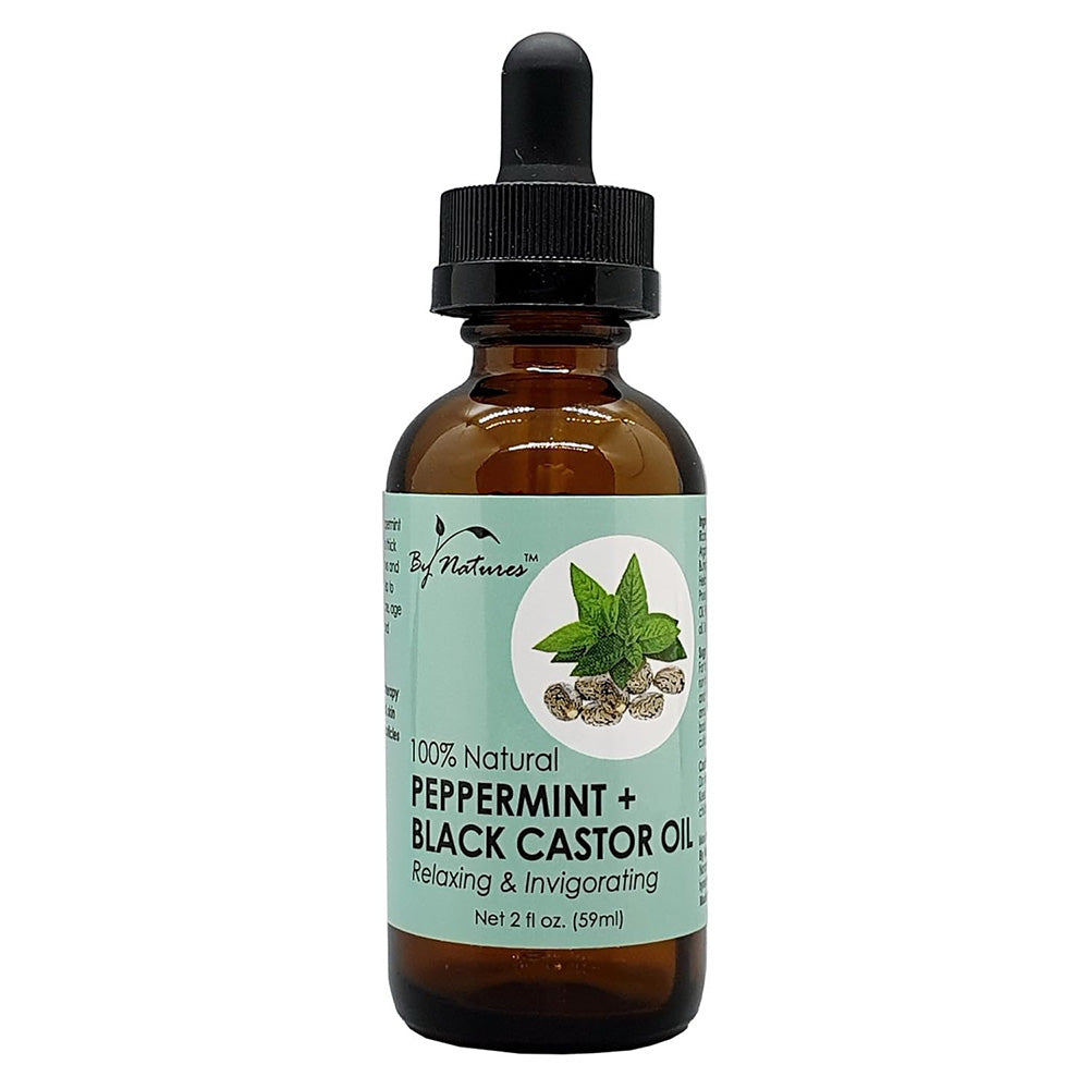 By Natures Black Castor Oil Peppermint Infused Scalp Treatment 2Oz (59ml)
