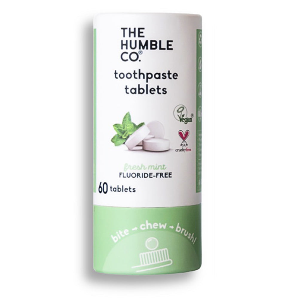 The Humble Co Dental Toothpaste Tablets Fresh Mint Flavor Fluoride Free 60Ea