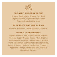 KOS Nature Powered Organic Plant Protein Powder, Vanilla Flavor, 13.05 Oz