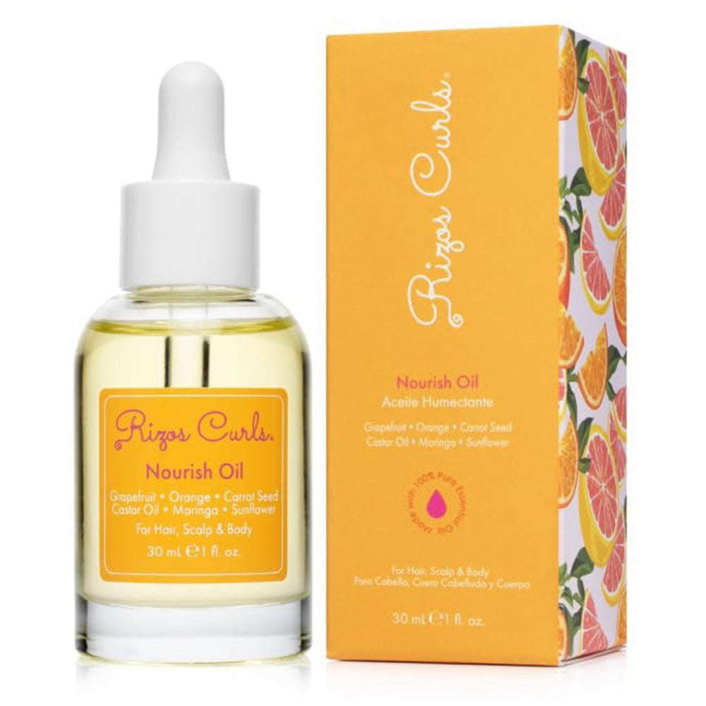 Rizos Curls Paraben Free Nourish Oil for Hydrate All Hair Types 1Oz (30ml)