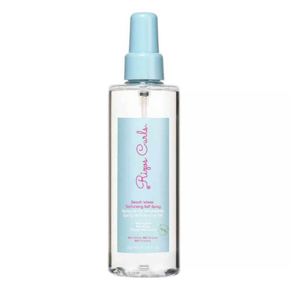 Rizos Curls Beach Waves Texturizing Salt Spray with Blue Agave Extract Red Algae and Prickly Pear Cactus 6.8Oz (200ml)