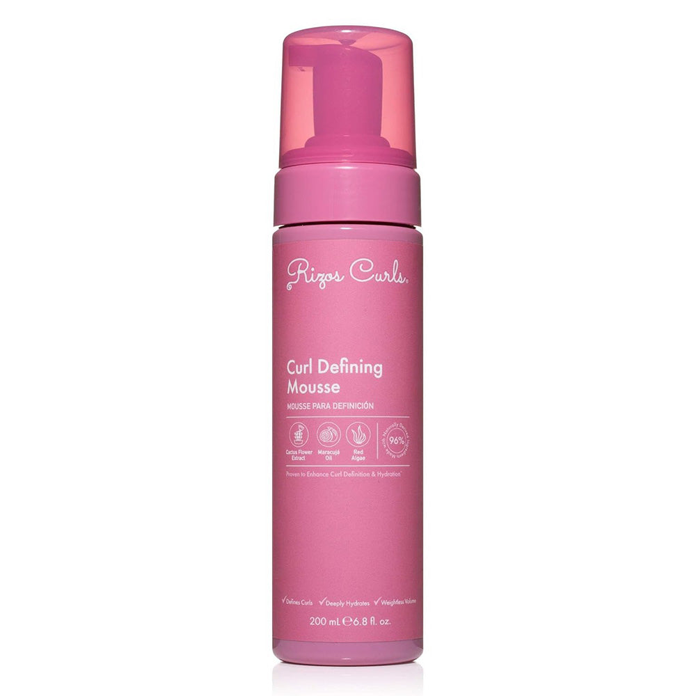 Rizos Curls Curl Defining Hair Mousse Lightweight Foam for Every Curl Pattern 6.8Oz (200ml)
