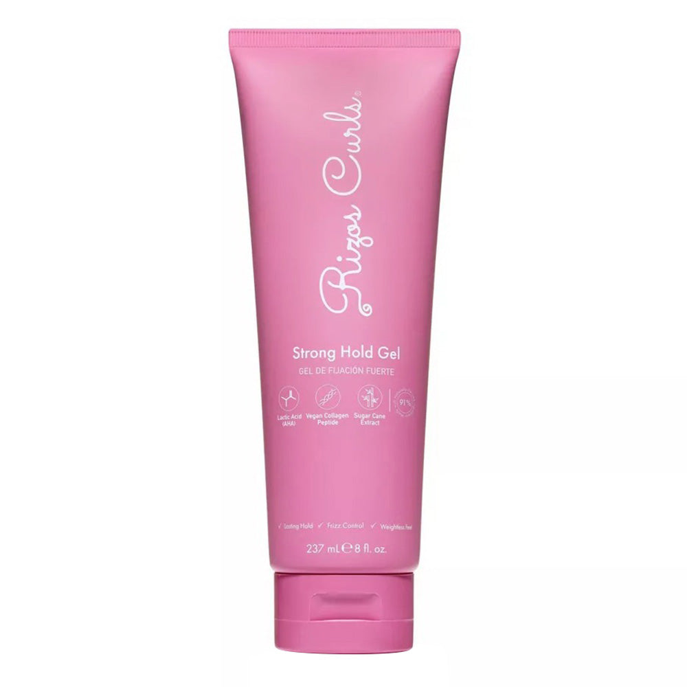 Rizos Curls Strong Hold Hair Gel with Sugar Cane Extract 8Oz (237ml)