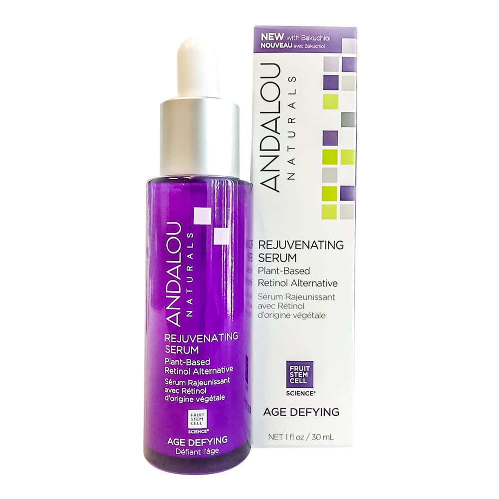Andalou Naturals Rejuvenating Serum with Plant Based Retinol, Age Defying, 1 Oz